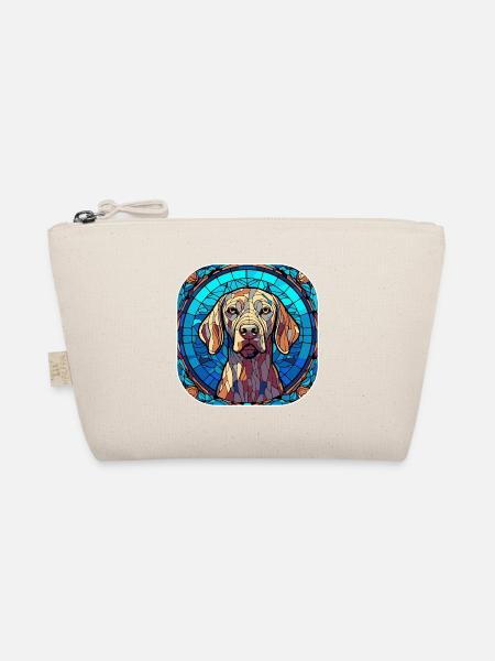 Bunte Weimaraner-Hunderasse Aquarellmalerei - Bio-Täschchen - Natur