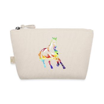 Elegantes Holsteiner Springpferd - Bio-Täschchen - Natur - Vorne