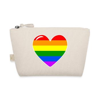 Herz Liebe Regenbogenflagge - Bio-Täschchen - Natur - Vorne