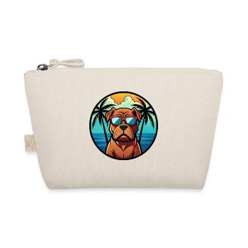 Französisch Bordeaux Mastiff Hunderasse Cartoon Strand - Bio-Täschchen - Natur - Vorne