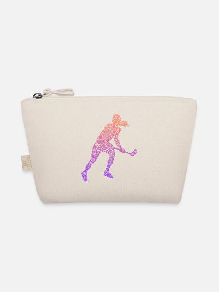 Floorball Spielerin Floorballer Frauen Unihockey - Bio-Täschchen - Natur