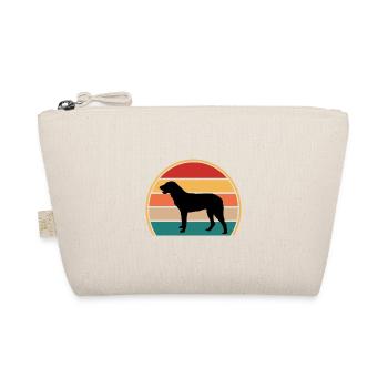 Cao De Castro Laboreiro Hund Silhouette Retro Sonne - Bio-Täschchen - Natur - Vorne