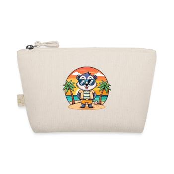 Dachs Lustige Cartoon Sommer Strand Sonnenbrille - Bio-Täschchen - Natur - Vorne