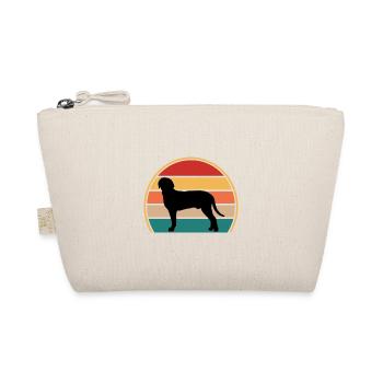 Österreichische Black And Tan Hound Dog Silhouette Retro - Bio-Täschchen - Natur - Vorne
