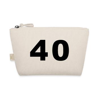 Number - 40 - Forty - Bio-Täschchen - Natur - Vorne