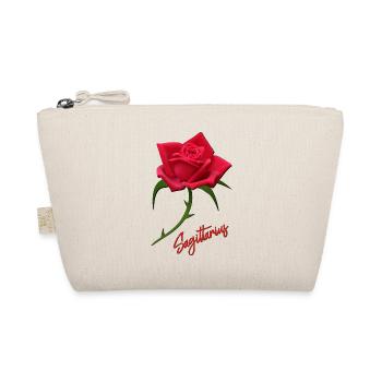 Schütze Rose rote Rose Rosen Sternzeichen Schütze - Bio-Täschchen - Natur - Vorne