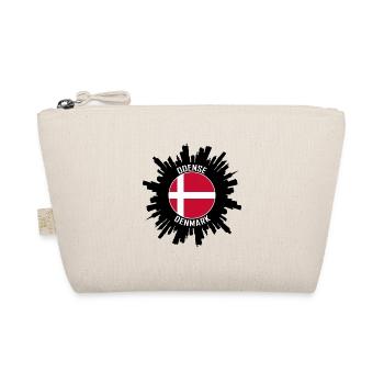 Odense Skyline Dänemark Flagge Reise-Souvenir - Bio-Täschchen - Natur - Vorne