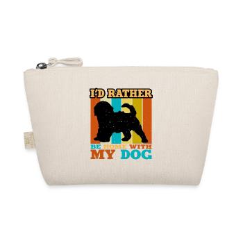 Cockapoo Hundeliebhaber Silhouette Vintage Sonnenuntergang - Bio-Täschchen - Natur - Vorne