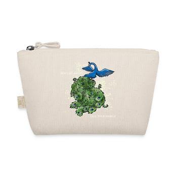 vogel pfau art deco simpel spruch lustig funken - Bio-Täschchen - Natur - Vorne