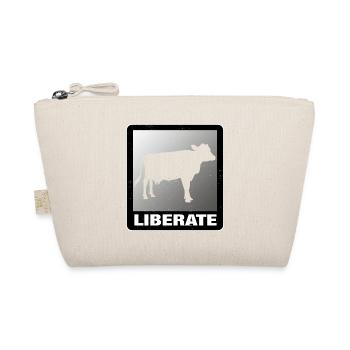 Liberate Vegan Animal Liberation Kuh - Bio-Täschchen - Natur - Vorne