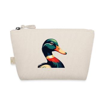 Ente Cartoon Figur Buntes Haustier Tier - Bio-Täschchen - Natur - Vorne