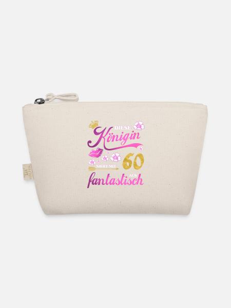 60. Geburtstag Königin Geschenk 60 Jahre - Bio-Täschchen - Natur