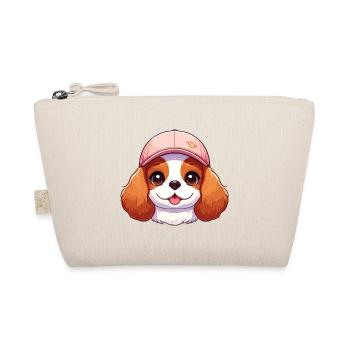 Chien Cavalier King Charles chien - casquette rose - Trousse biologique - nature - Devant