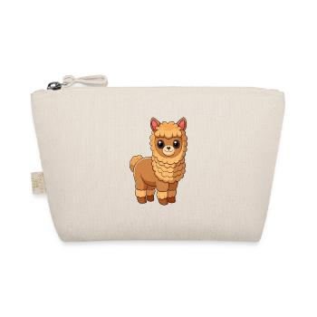 Alpaka Niedliche Maskottchen Zeichentrickfigur Kawaii - Bio-Täschchen - Natur - Vorne