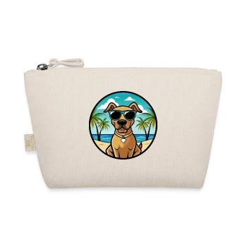 Black Mouth Cur Dog Breed Cartoon Sunglasses Beach - Organic Pouch - nature - Front
