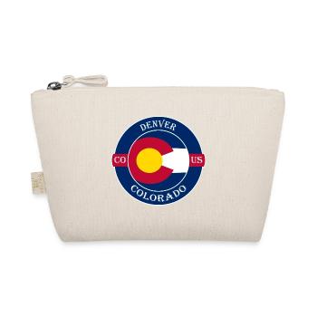 Denver Colorado Flagge USA Reise Souvenir Abzeichen - Bio-Täschchen - Natur - Vorne