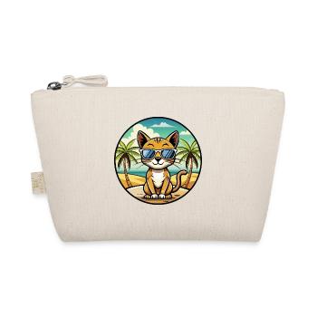 Chausie Katzenrasse Cartoon Sonnenbrille Strand - Bio-Täschchen - Natur - Vorne