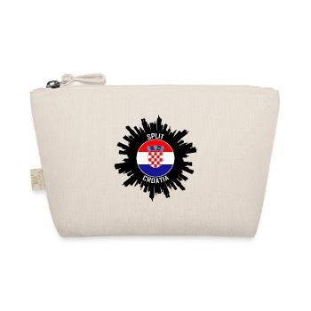 Split Skyline Kroatien Flagge Reise-Souvenir - Bio-Täschchen - Natur - Vorne