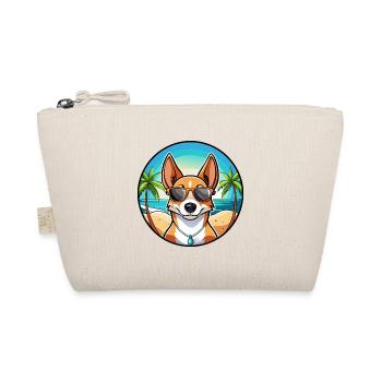 Basenji Hunderasse Cartoon Sonnenbrille Strand - Bio-Täschchen - Natur - Vorne