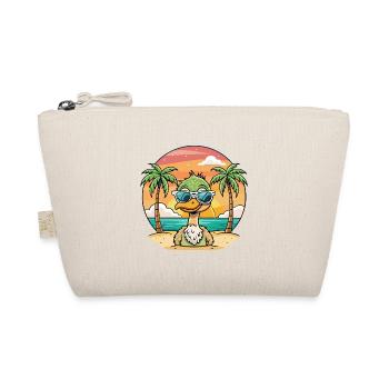 Strauß lustige Cartoon Sommer Strand Sonnenbrille - Bio-Täschchen - Natur - Vorne