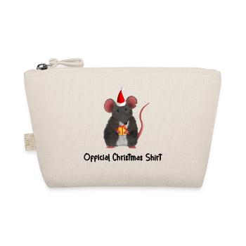 Official Christmas Shirt - Ratte mit Mütze - Bio-Täschchen - Natur - Vorne