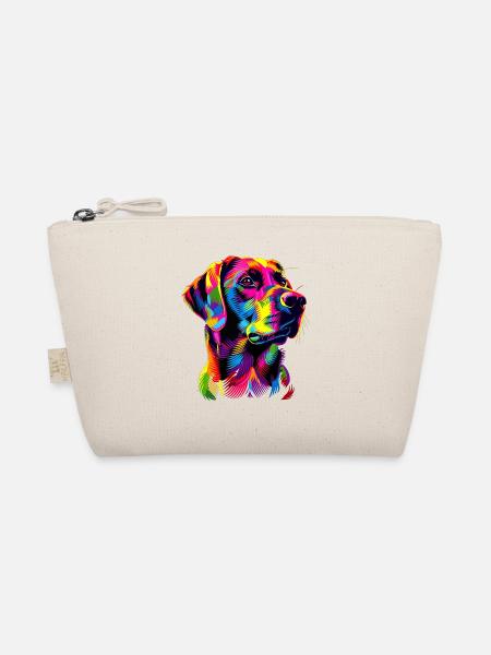 Labrador Retriever Bunte Farben Pop Art Hunde - Bio-Täschchen - Natur