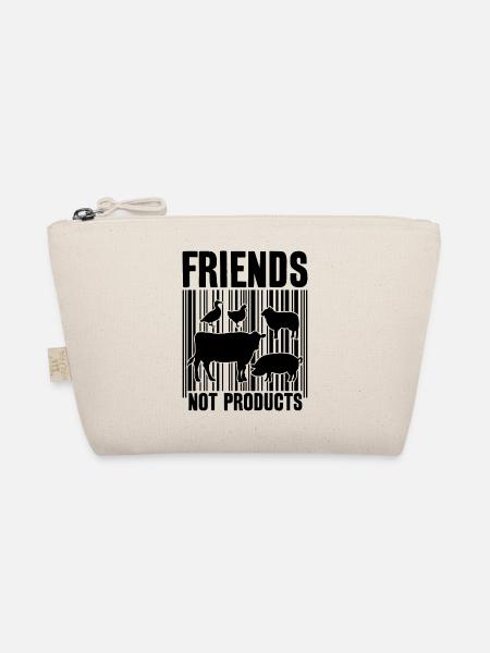 VEGAN FRIENDS NOT FOOD BARCODE - Bio-Täschchen - Natur