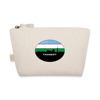 Taschkent Usbekistan Flagge Skyline Silhouette Reisen - Bio-Täschchen - Natur - Vorne