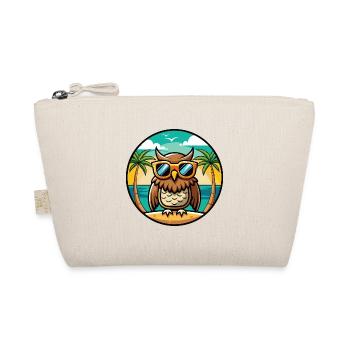 Eule Lustige Cartoon Sommer Strand Sonnenbrille Aufkleber - Bio-Täschchen - Natur - Vorne