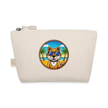 Holländische Smoushond Hunderasse Cartoon Sonnenbrille Strand - Bio-Täschchen - Natur - Vorne