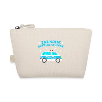 Lustiges Kinder Shirt Polizei Auto - Bio-Täschchen - Natur - Vorne