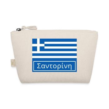 Santorin écrit en grec - Trousse biologique - nature - Devant