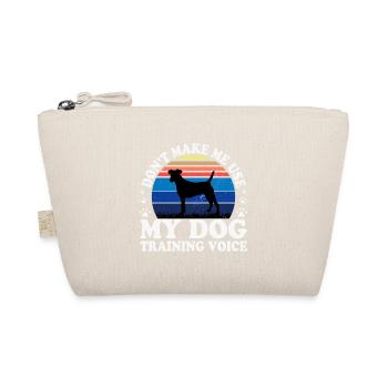 Chilenischer Foxterrier Hund Silhouette Retro Sonnenuntergang - Bio-Täschchen - Natur - Vorne