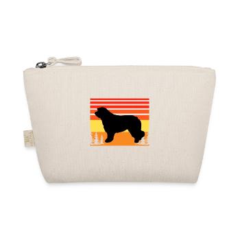 Katalanische Schäferhund Hund Liebhaber Silhouette Retro Sonnenuntergang - Bio-Täschchen - Natur - Vorne
