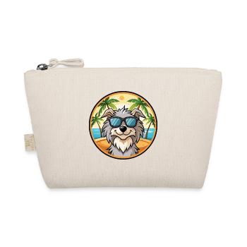 Pyrenäen-Schäferhund-Rasse Cartoon-Sonnenbrille Strand - Bio-Täschchen - Natur - Vorne