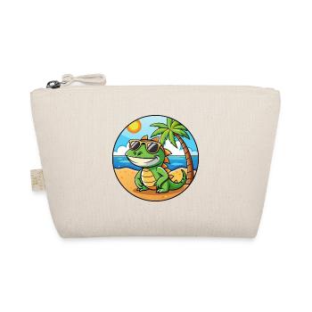 Lizard Lustige Cartoon Sommer Strand Sonnenbrille - Bio-Täschchen - Natur - Vorne