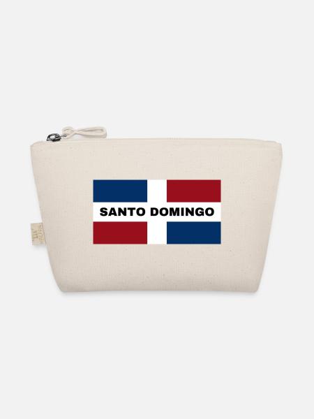Santo Domingo Stadt in Dominikanische Republik Flagge - Bio-Täschchen - Natur