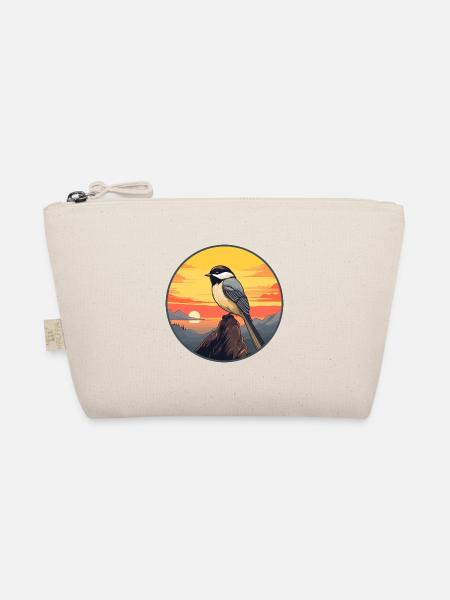 Meisenvogel Buntes Aquarell Cartoon Kawaii Tier - Bio-Täschchen - Natur