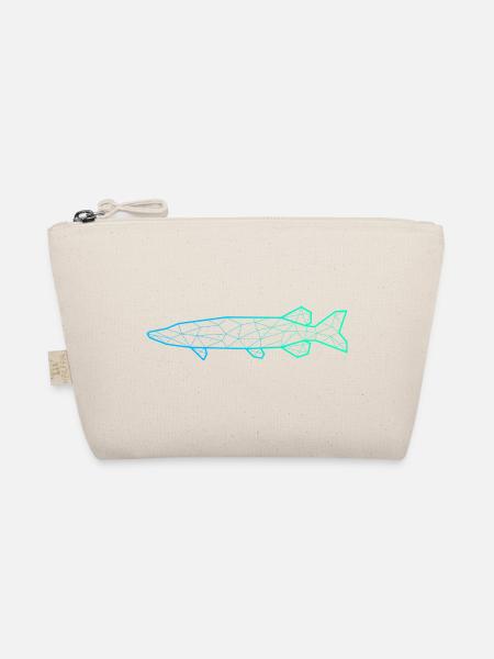 Hecht Angeln Polygon Fisch Fischer Angler - Bio-Täschchen - Natur
