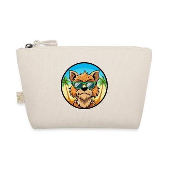 Griffon Bruxellois Hunderasse Cartoon Sonnenbrille - Bio-Täschchen - Natur - Vorne