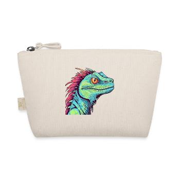 Basilisk Buntes Aquarell Cartoon Kawaii Tier - Bio-Täschchen - Natur - Vorne
