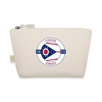 Lorain Ohio Flagge USA Reise Souvenir Abzeichen - Bio-Täschchen - Natur - Vorne