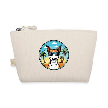 Smooth Fox Terrier Hunderasse Cartoon Sonnenbrille - Bio-Täschchen - Natur - Vorne