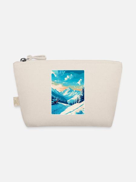 St. Anton am Arlberg Österreich Vintage Reiseplakat - Bio-Täschchen - Natur