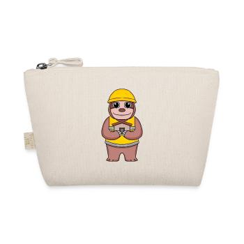 Builder topping sloth house home building gift - Organic Pouch - nature - Front