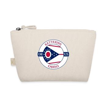 Kettering Ohio Flagge USA Reise Souvenir Abzeichen - Bio-Täschchen - Natur - Vorne