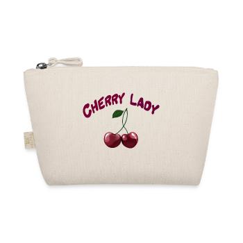 Cherry Lady - Kirschen im Rockabilly Stil - Bio-Täschchen - Natur - Vorne
