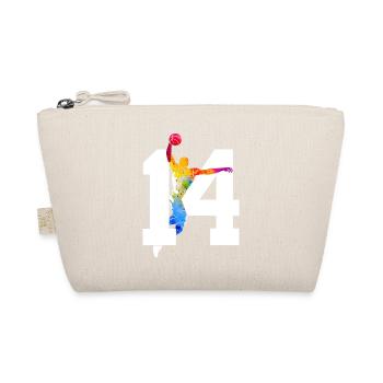 NUMMER 14 BASKETBALL 14. GEBURTSTAG - Bio-Täschchen - Natur - Vorne