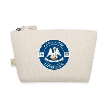 Baton Rouge Louisiana Flagge USA Souvenir Abzeichen - Bio-Täschchen - Natur - Vorne