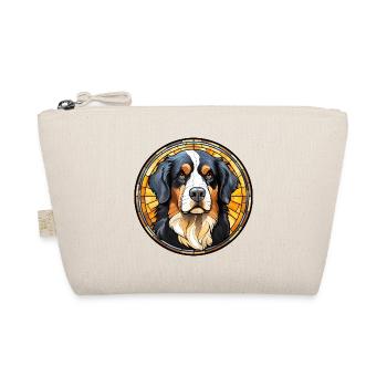 Berner Sennenhund Rasse Aquarellglas - Bio-Täschchen - Natur - Vorne